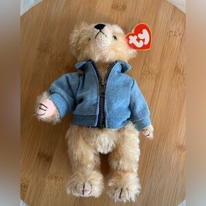 Ty (8) Rare The Attic Treasures Collection Blue and Cream “Logan” Canada 🇨🇦